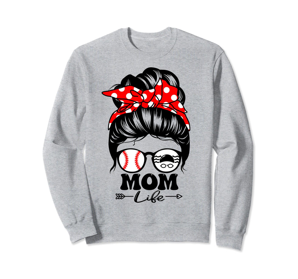 Mom Life Messy Bun Hair Funny Swim Sweatshirt - Streetwear Style Unisex - T-Shirt, Sweatshirt, Hoodie
