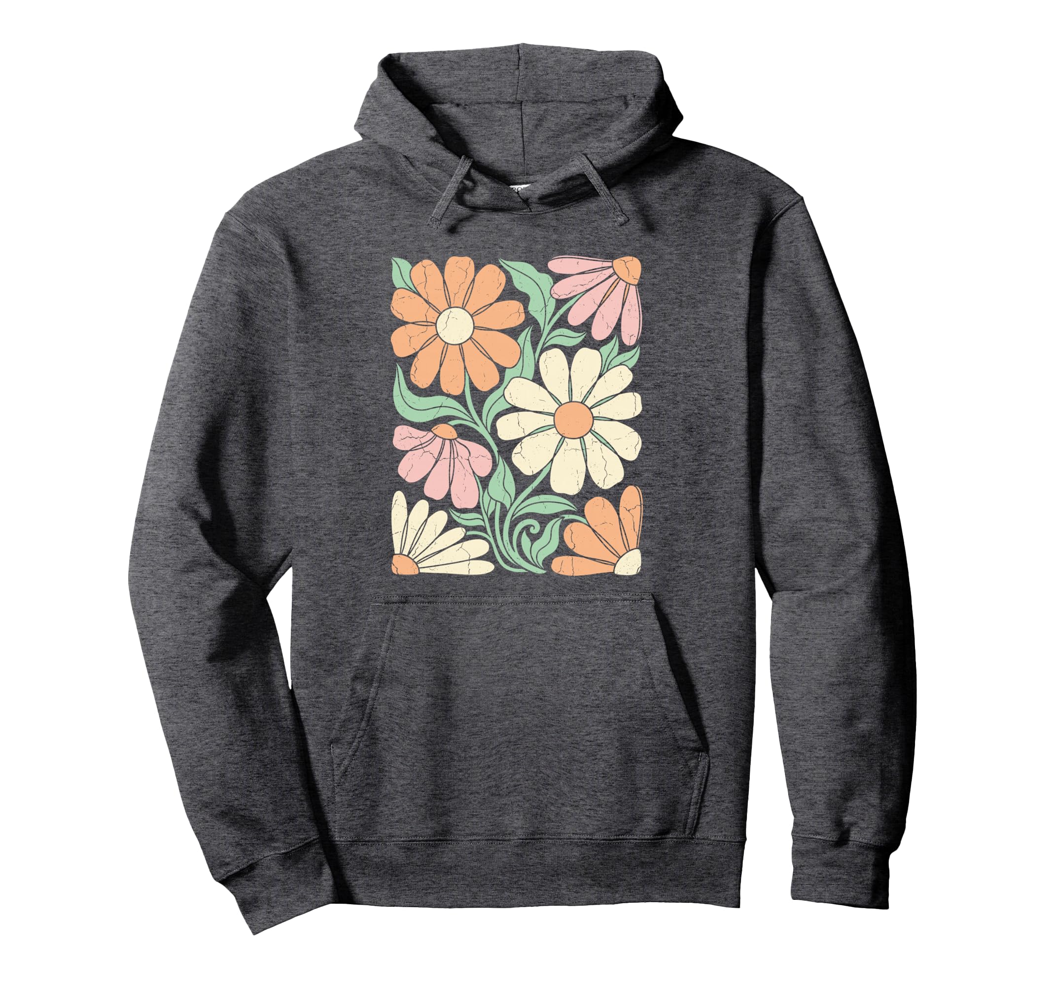 Floral Aesthetic Pastel Daisy Hoodie - Casual Everyday Wear for Adults - T-Shirt, Sweatshirt, Hoodie