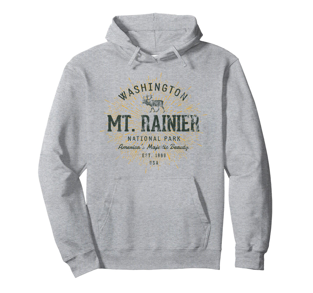 Mount Rainier National Park Hoodie - Unique Graphic Unisex - T-Shirt, Sweatshirt, Hoodie