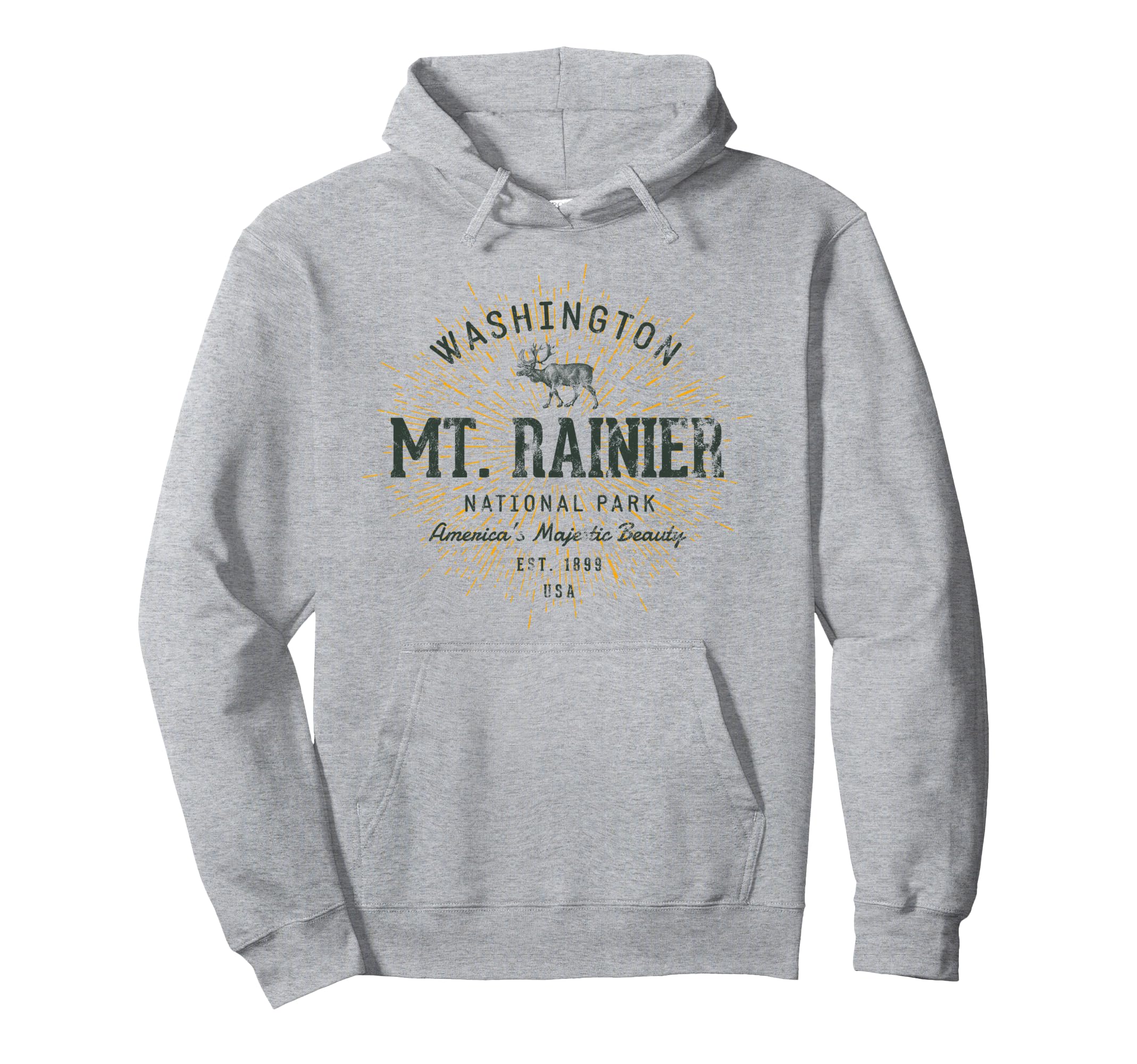 Mount Rainier National Park Hoodie - Unique Graphic Unisex - T-Shirt, Sweatshirt, Hoodie