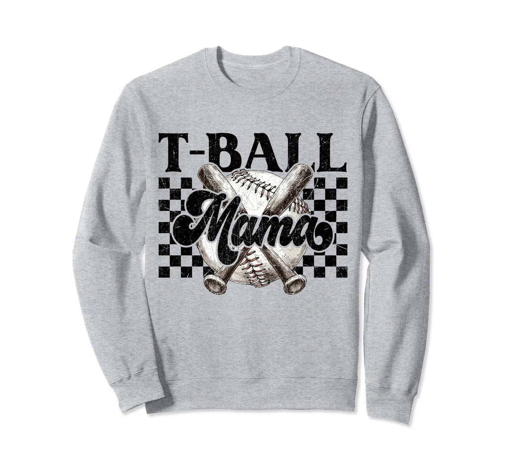 Tball Mom Baseball Essentials Mama Sweatshirt - Custom Art Print Unisex - T-Shirt, Sweatshirt, Hoodie