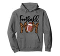 Football Mom Leopard American Hoodie - Casual Everyday Wear Unisex - T-Shirt, Sweatshirt, Hoodie