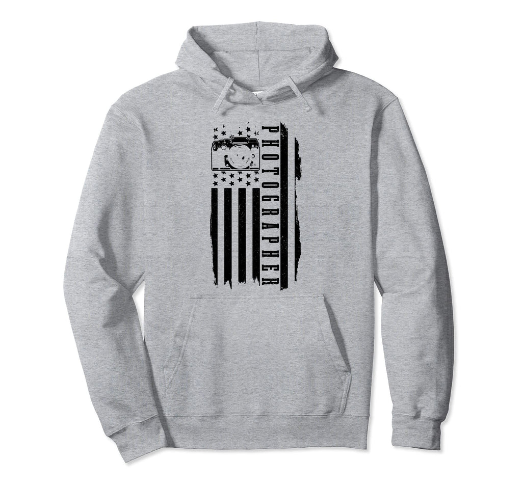 Patriotic Photographer Us Flag Camera Hoodie - Aesthetic Graphic Men Women - T-Shirt, Sweatshirt, Hoodie