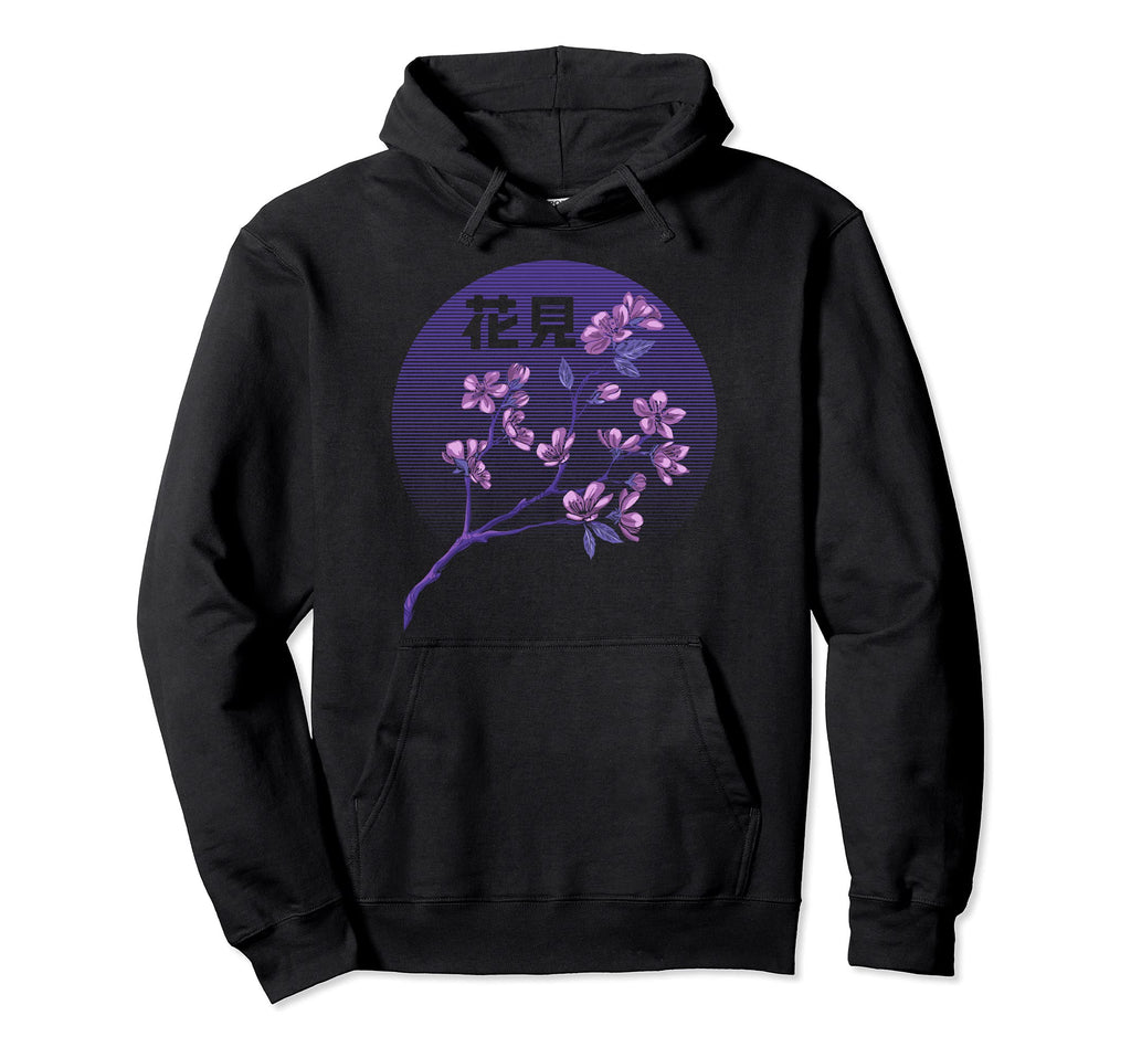 Cherry Blossom Japanese Sakura Flower Hoodie - Trendy Graphic Unisex - T-Shirt, Sweatshirt, Hoodie