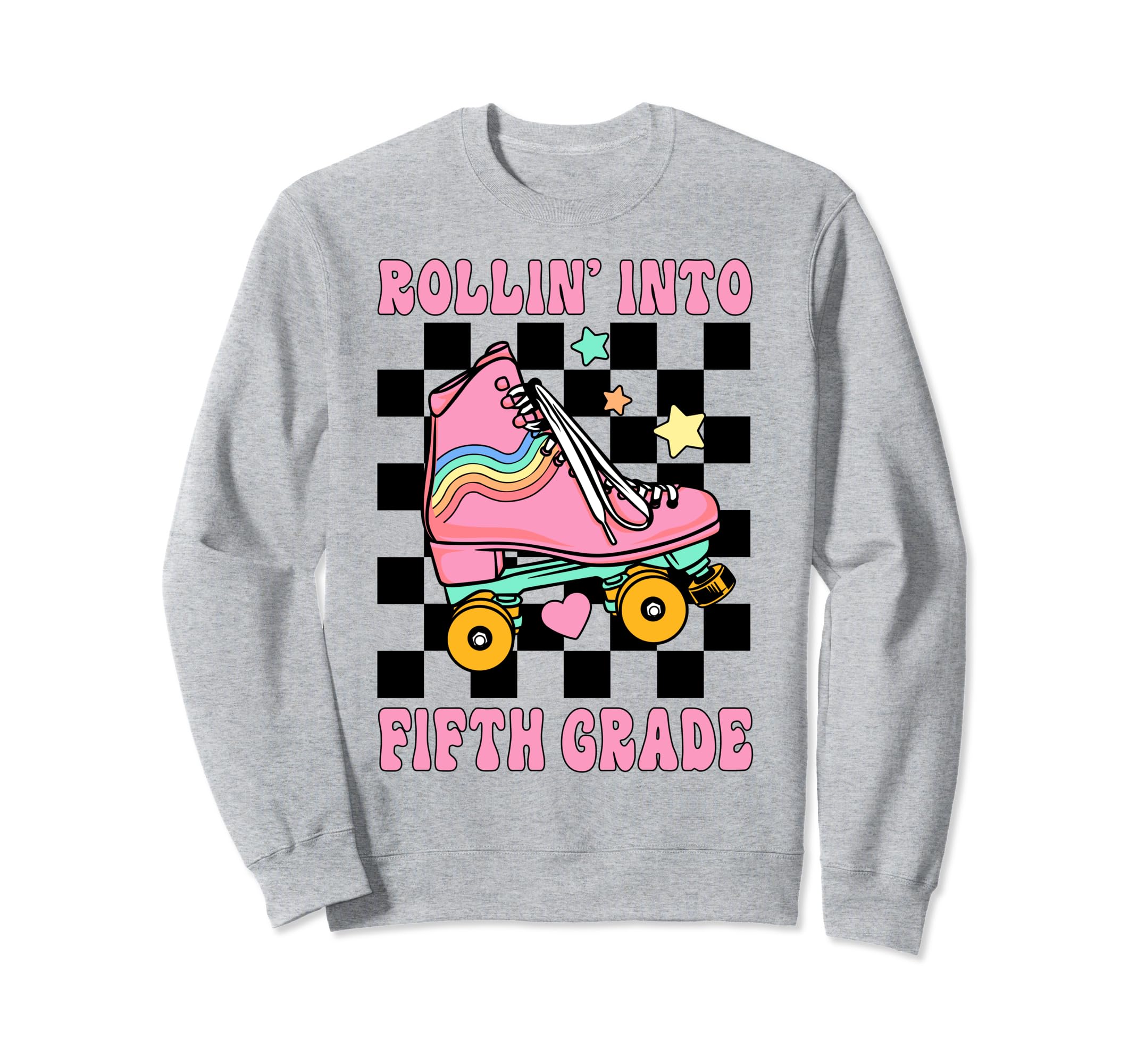 Rolling Into Fifth Grade Roller Sweatshirt - Trendy Graphic for Adults - T-Shirt, Sweatshirt, Hoodie