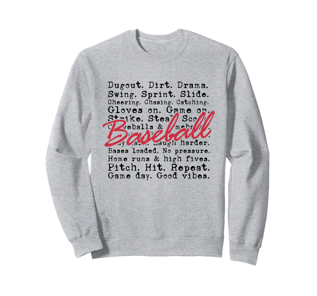 American Baseball Mom Sister Sweatshirt - Minimalist Print for Adults - T-Shirt, Sweatshirt, Hoodie