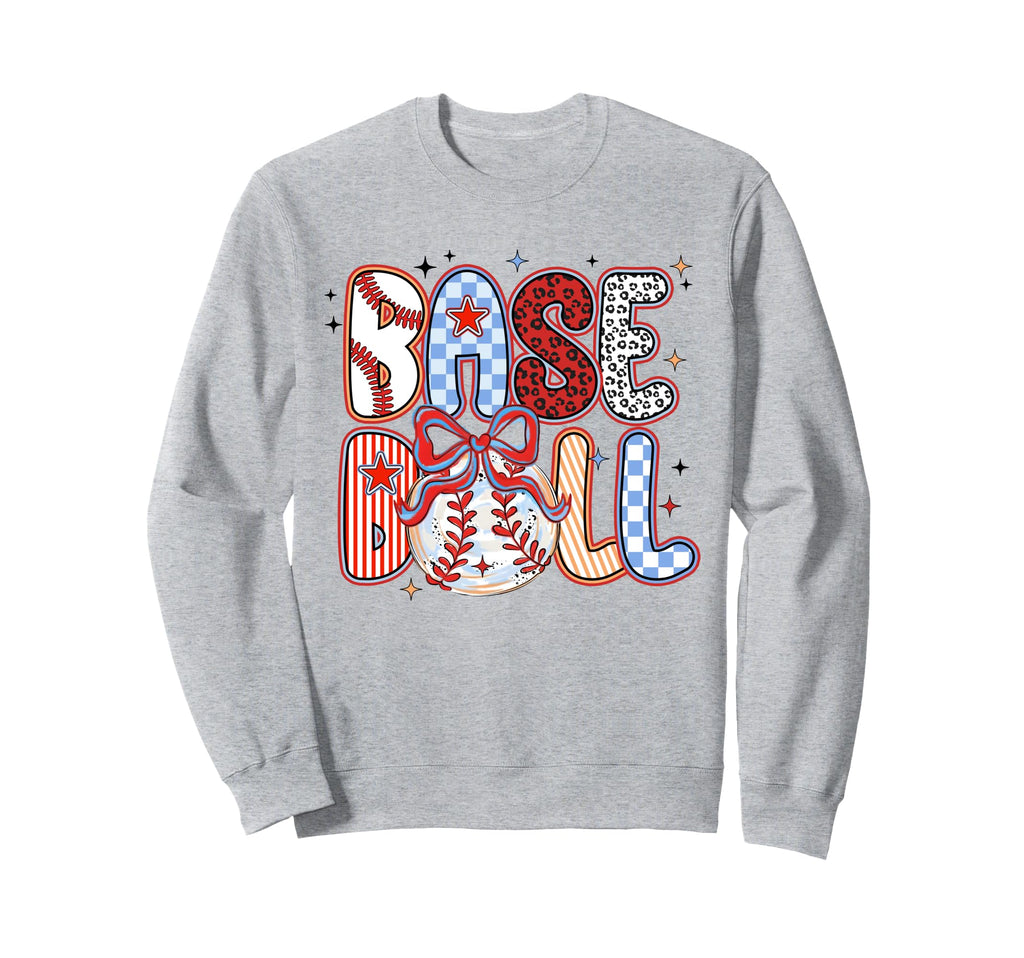 Brushstroke Baseball Coquette Sweatshirt - Streetwear Style Unisex - T-Shirt, Sweatshirt, Hoodie