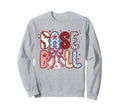 Brushstroke Baseball Coquette Sweatshirt - Streetwear Style Unisex - T-Shirt, Sweatshirt, Hoodie