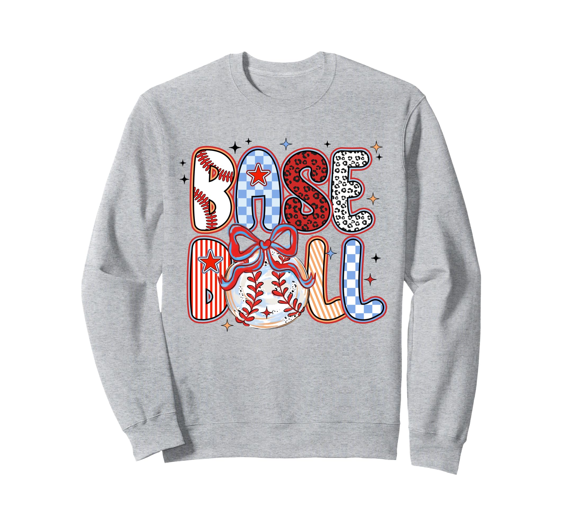 Brushstroke Baseball Coquette Sweatshirt - Streetwear Style Unisex - T-Shirt, Sweatshirt, Hoodie