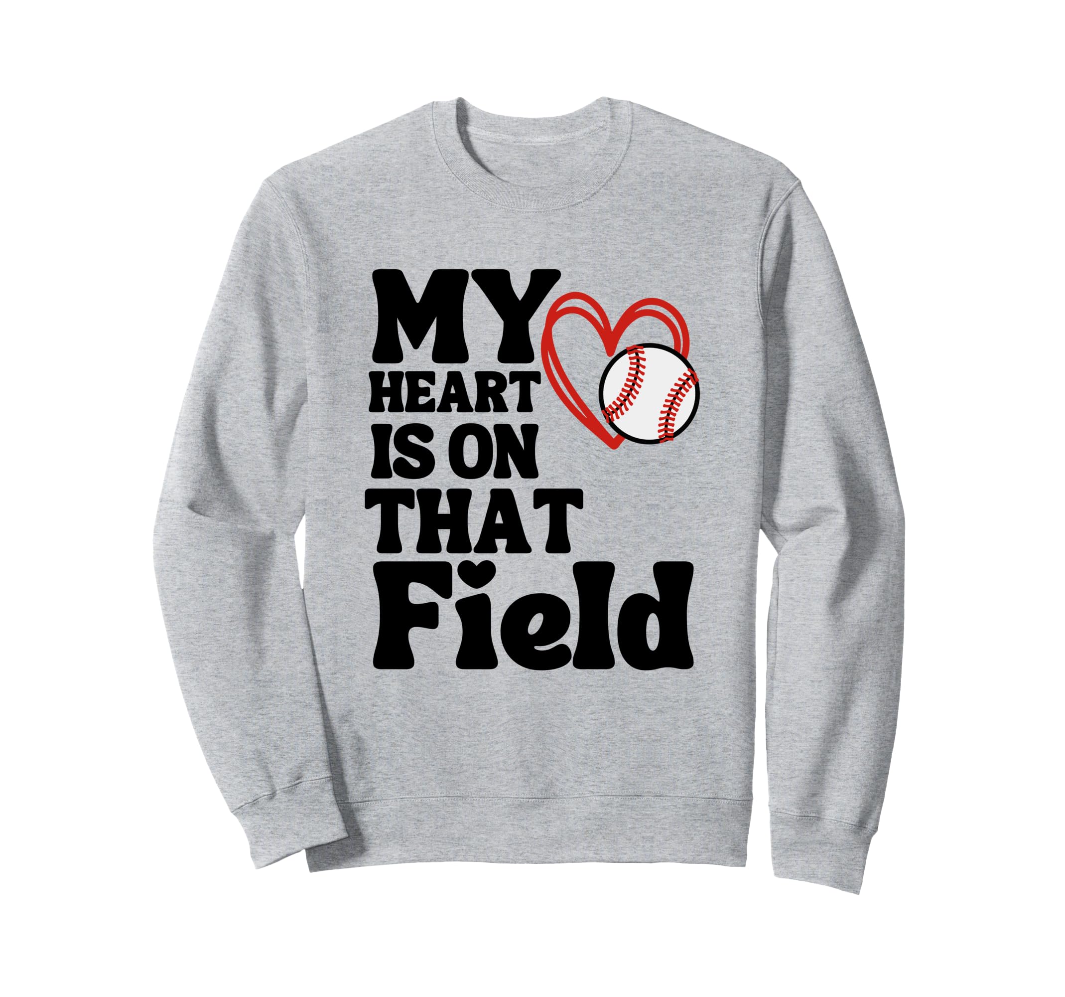 My Heart Is That Field Baseball Sweatshirt - Minimalist Print Unisex - T-Shirt, Sweatshirt, Hoodie