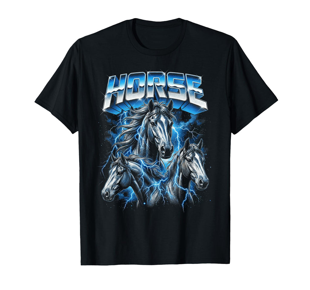 Horse 80S Funny Horse Lover 90S T-Shirt - Fun Novelty Design Unisex - T-Shirt, Sweatshirt, Hoodie