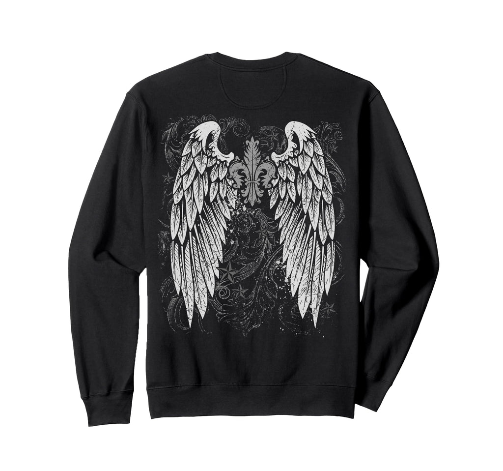 Grunge Wings Angel Back Y2K 2000S Sweatshirt - Novelty Apparel Men Women - T-Shirt, Sweatshirt, Hoodie