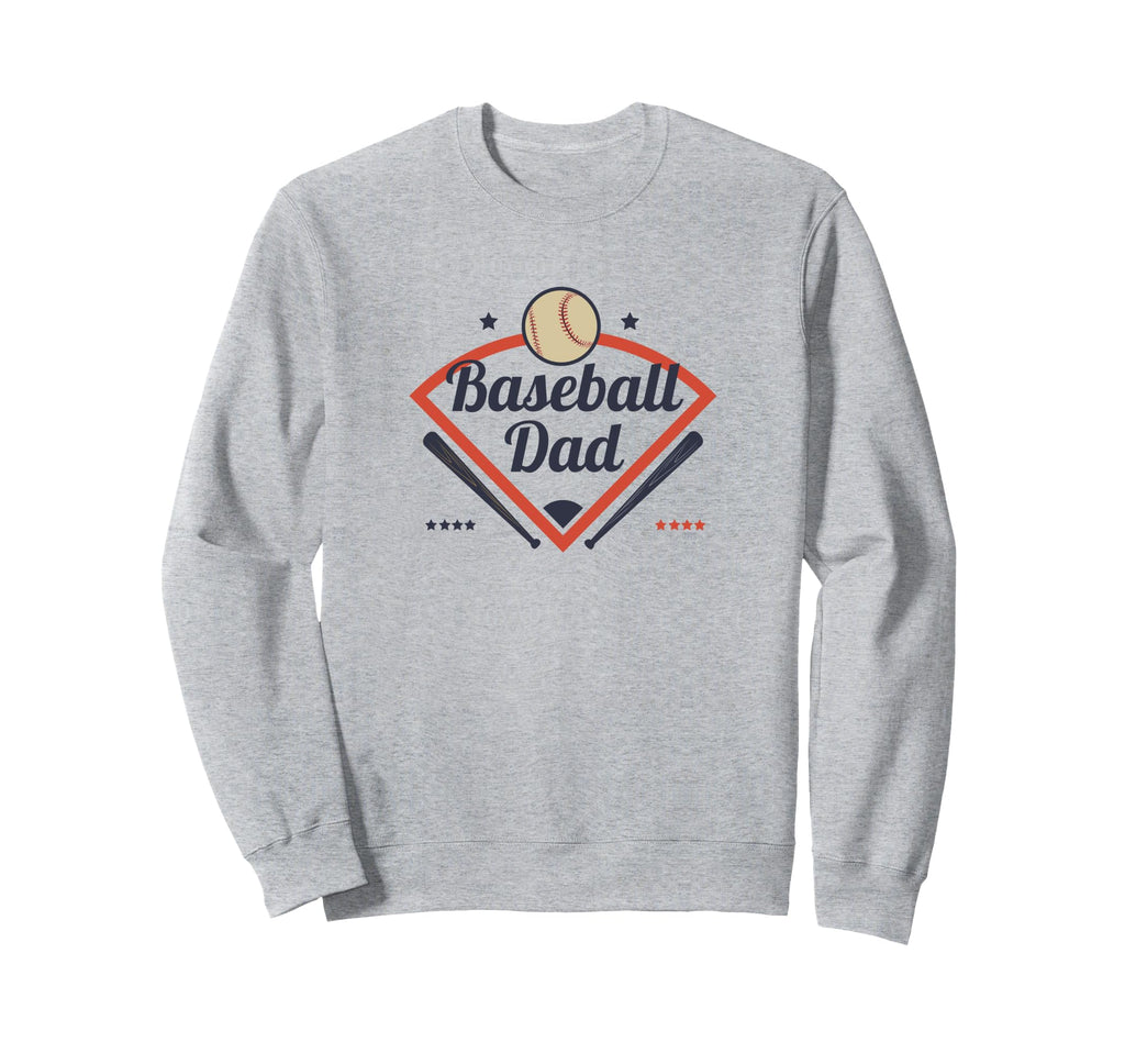Baseball Dad Diamond Game Day Sweatshirt - Custom Art Print for Adults - T-Shirt, Sweatshirt, Hoodie
