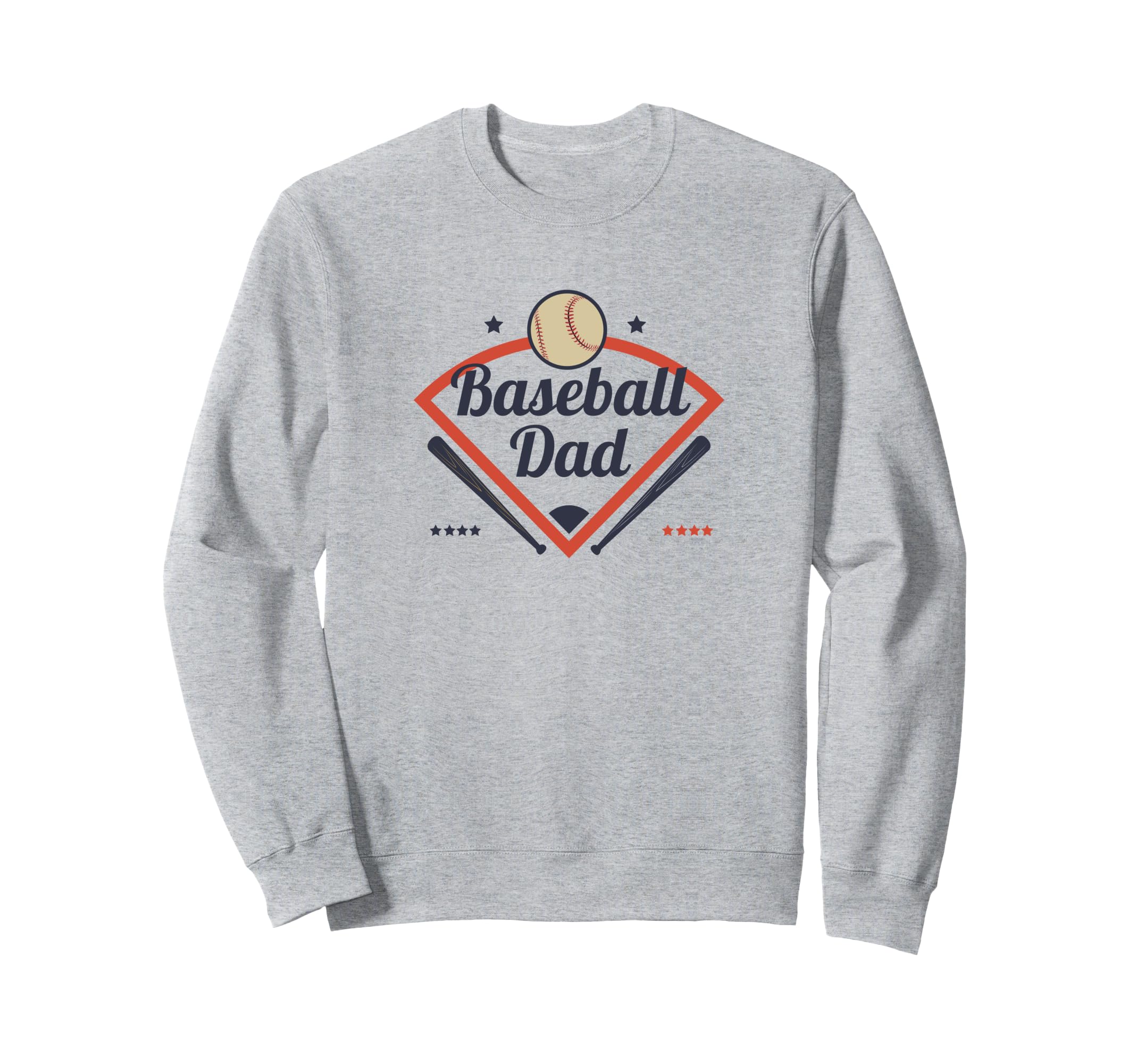 Baseball Dad Diamond Game Day Sweatshirt - Custom Art Print for Adults - T-Shirt, Sweatshirt, Hoodie