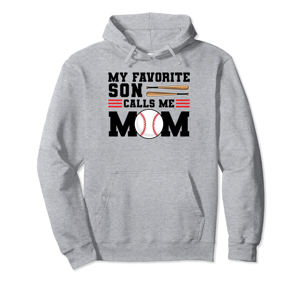 My Favorite Son Calls Me Mom Baseball Hoodie - Minimalist Print for Adults - T-Shirt, Sweatshirt, Hoodie