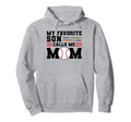 My Favorite Son Calls Me Mom Baseball Hoodie - Minimalist Print for Adults - T-Shirt, Sweatshirt, Hoodie