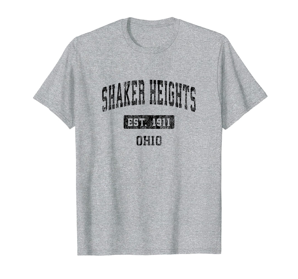 Shaker Heights Ohio Oh Sports Black T-Shirt - Graphic Print Men Women - T-Shirt, Sweatshirt, Hoodie