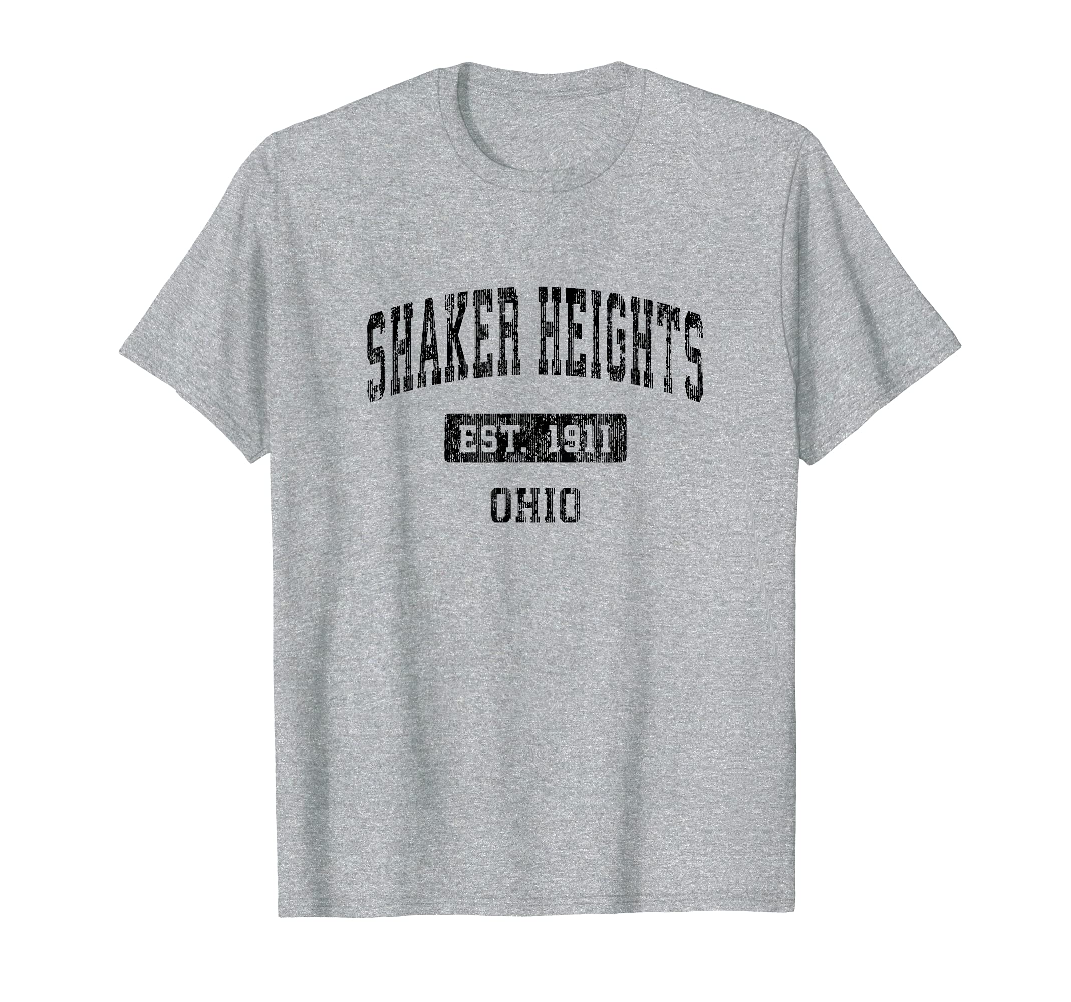 Shaker Heights Ohio Oh Sports Black T-Shirt - Graphic Print Men Women - T-Shirt, Sweatshirt, Hoodie