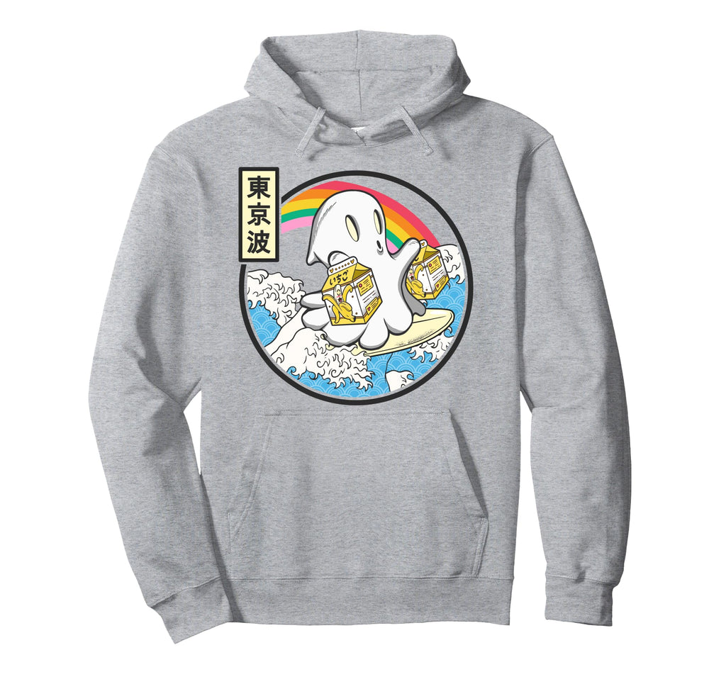 Surfing Ghost Banana Milk Japanese Hoodie - Casual Everyday Wear Unisex - T-Shirt, Sweatshirt, Hoodie