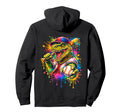 Funny Dinosaur Baseball Player Paint Hoodie - Custom Art Print for Adults - T-Shirt, Sweatshirt, Hoodie