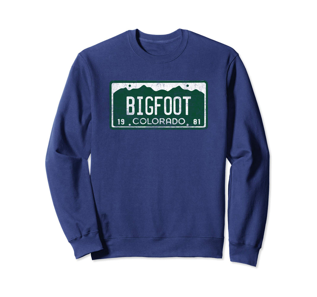 Colorado Bigfoot License Plate Sweatshirt - Custom Art Print for Adults - T-Shirt, Sweatshirt, Hoodie