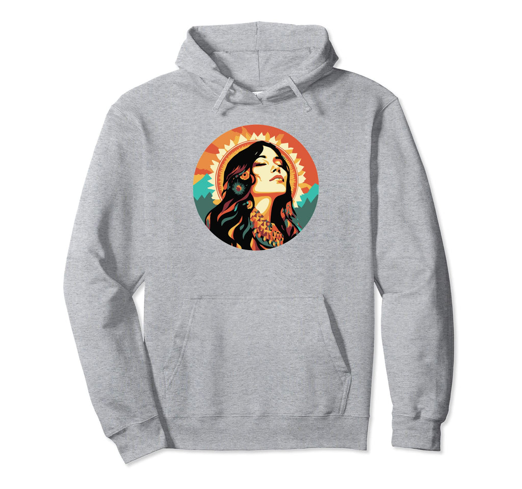Groovy Mountain Mama Hippie 60S Psychedelic Hoodie - Unique Graphic Unisex - T-Shirt, Sweatshirt, Hoodie