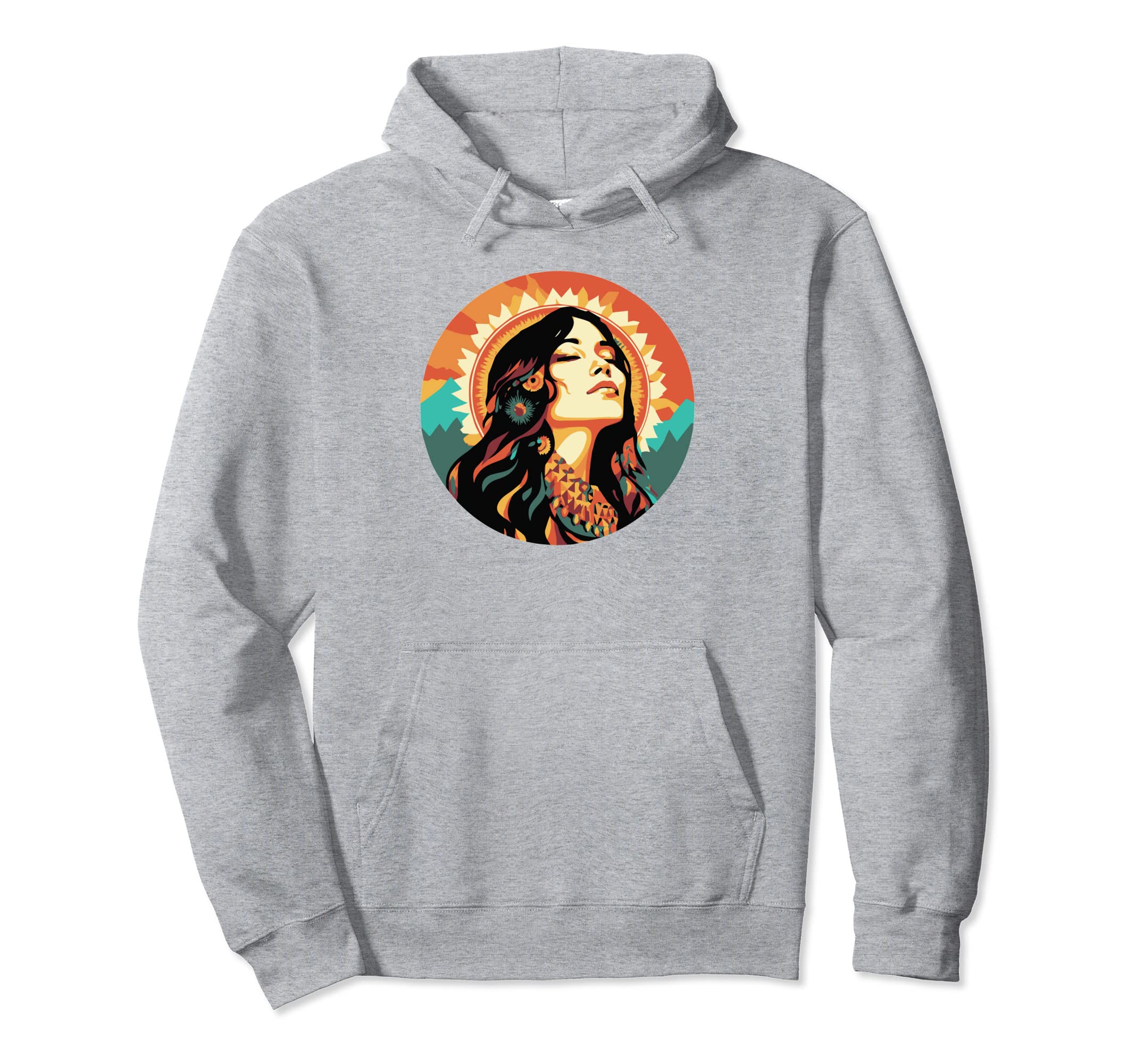 Groovy Mountain Mama Hippie 60S Psychedelic Hoodie - Unique Graphic Unisex - T-Shirt, Sweatshirt, Hoodie