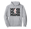 Lightning Bolt Mama Softball Baseball Hoodie - Fun Novelty Design Unisex - T-Shirt, Sweatshirt, Hoodie