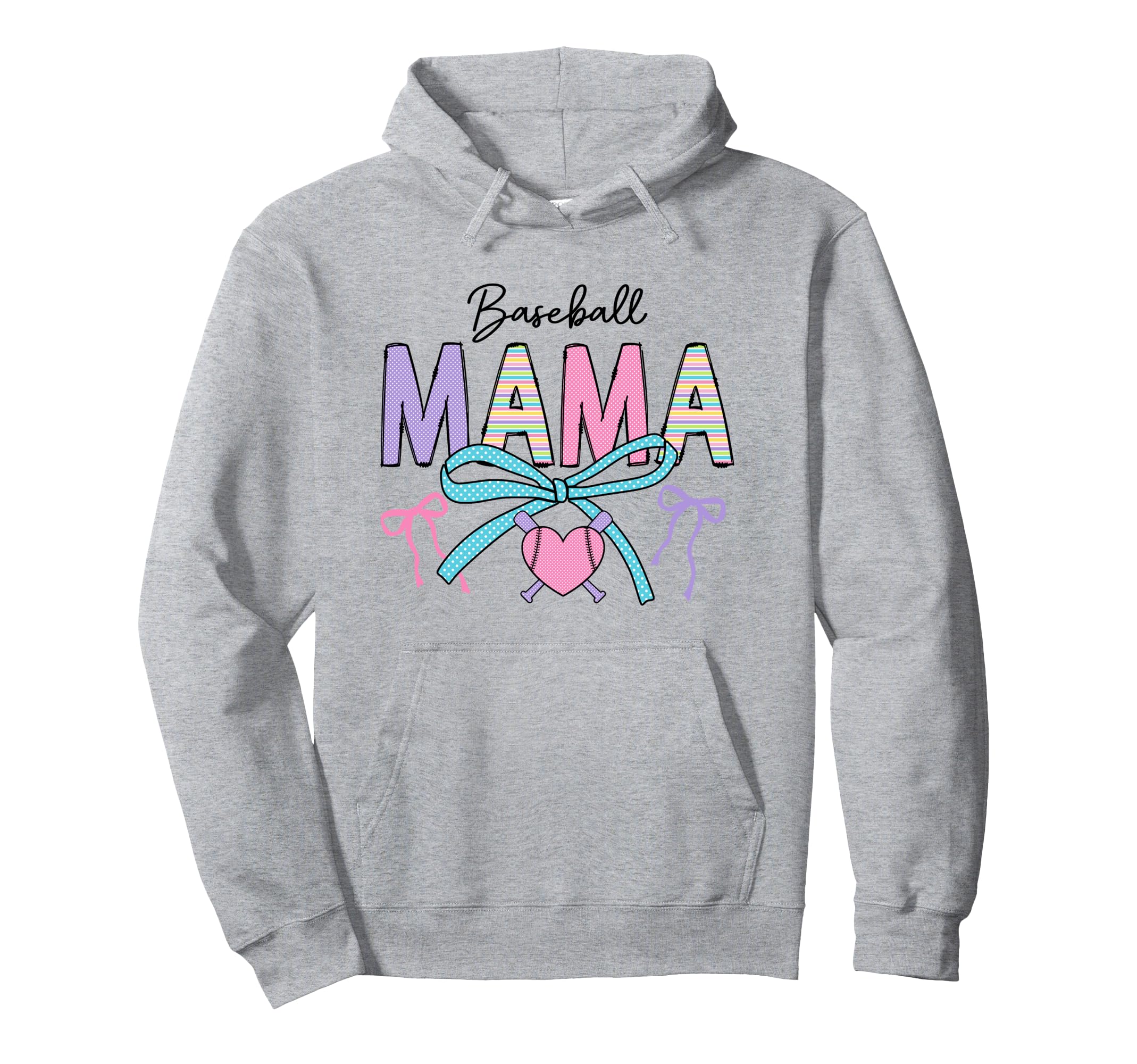 Baseball Mama Sports Mom Pastel Trendy Hoodie - Fun Novelty Design Unisex - T-Shirt, Sweatshirt, Hoodie