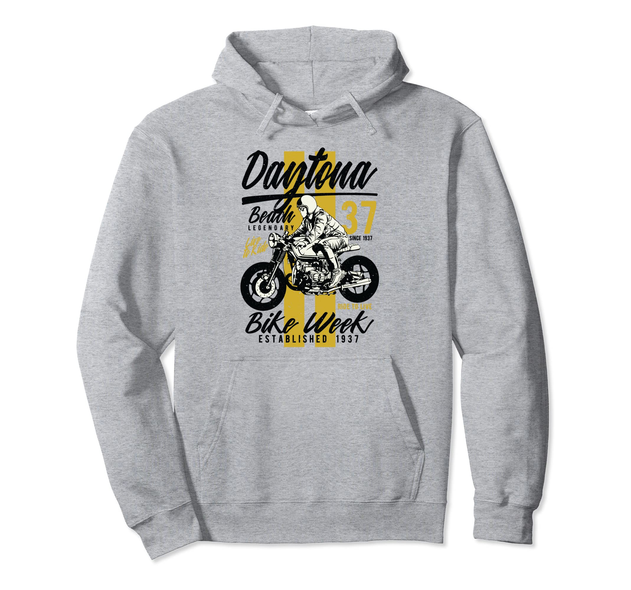 Daytona Beach Bike Week Distressed Hoodie - Minimalist Print Men Women - T-Shirt, Sweatshirt, Hoodie