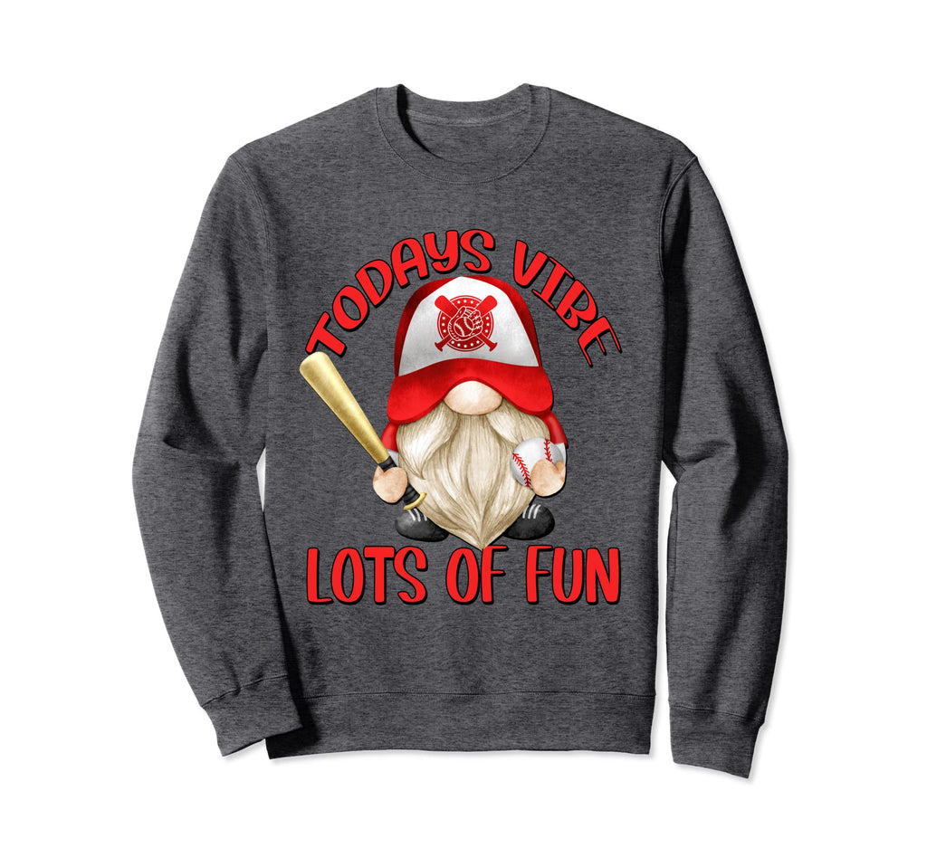 Gnome Baseball And Funny Baseball Sweatshirt - Minimalist Print for Adults - T-Shirt, Sweatshirt, Hoodie