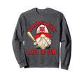 Gnome Baseball And Funny Baseball Sweatshirt - Minimalist Print for Adults - T-Shirt, Sweatshirt, Hoodie