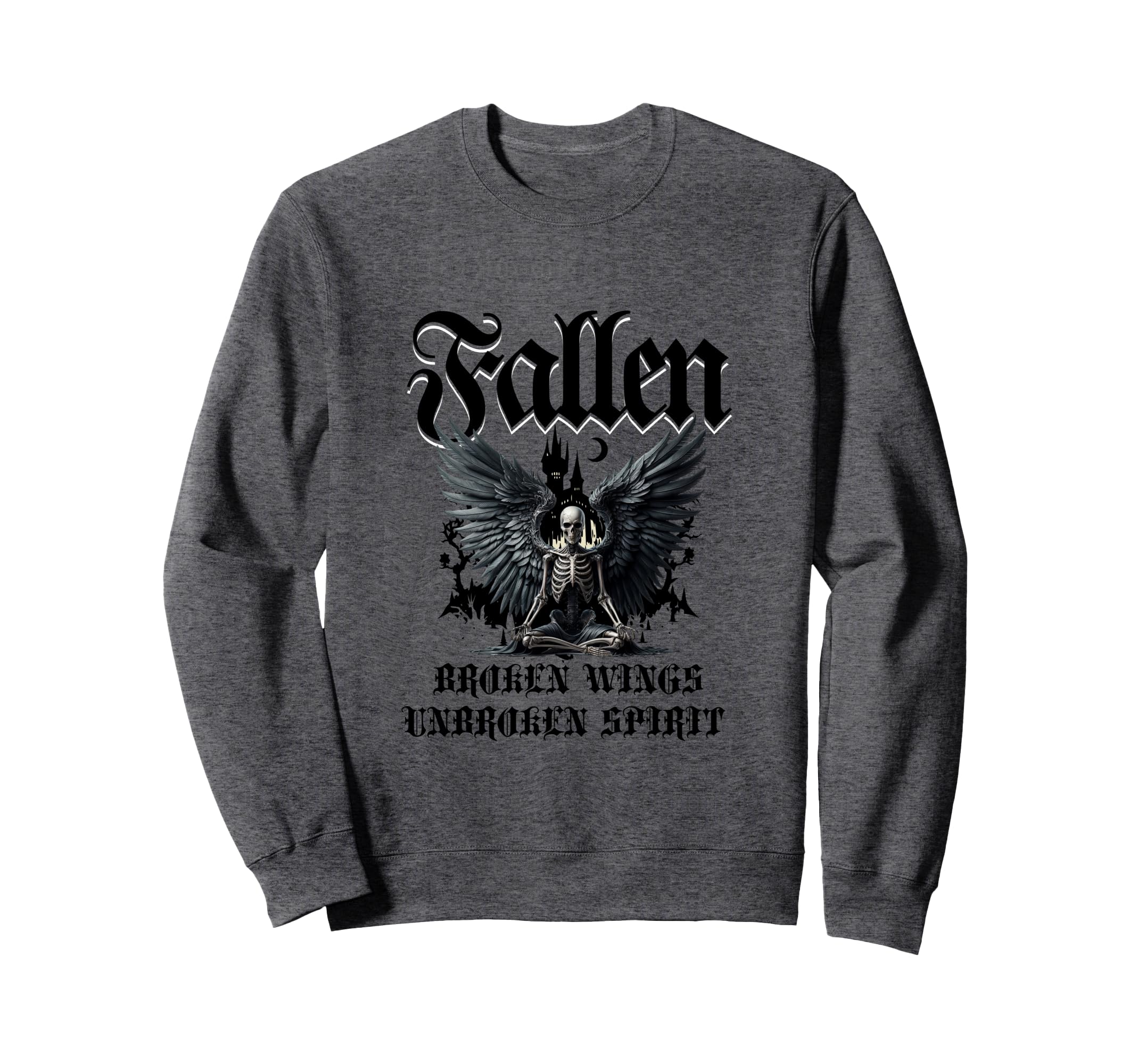 Goth Fallen Angel Emo Y2K Grunge Sweatshirt - Custom Art Print Unisex - T-Shirt, Sweatshirt, Hoodie
