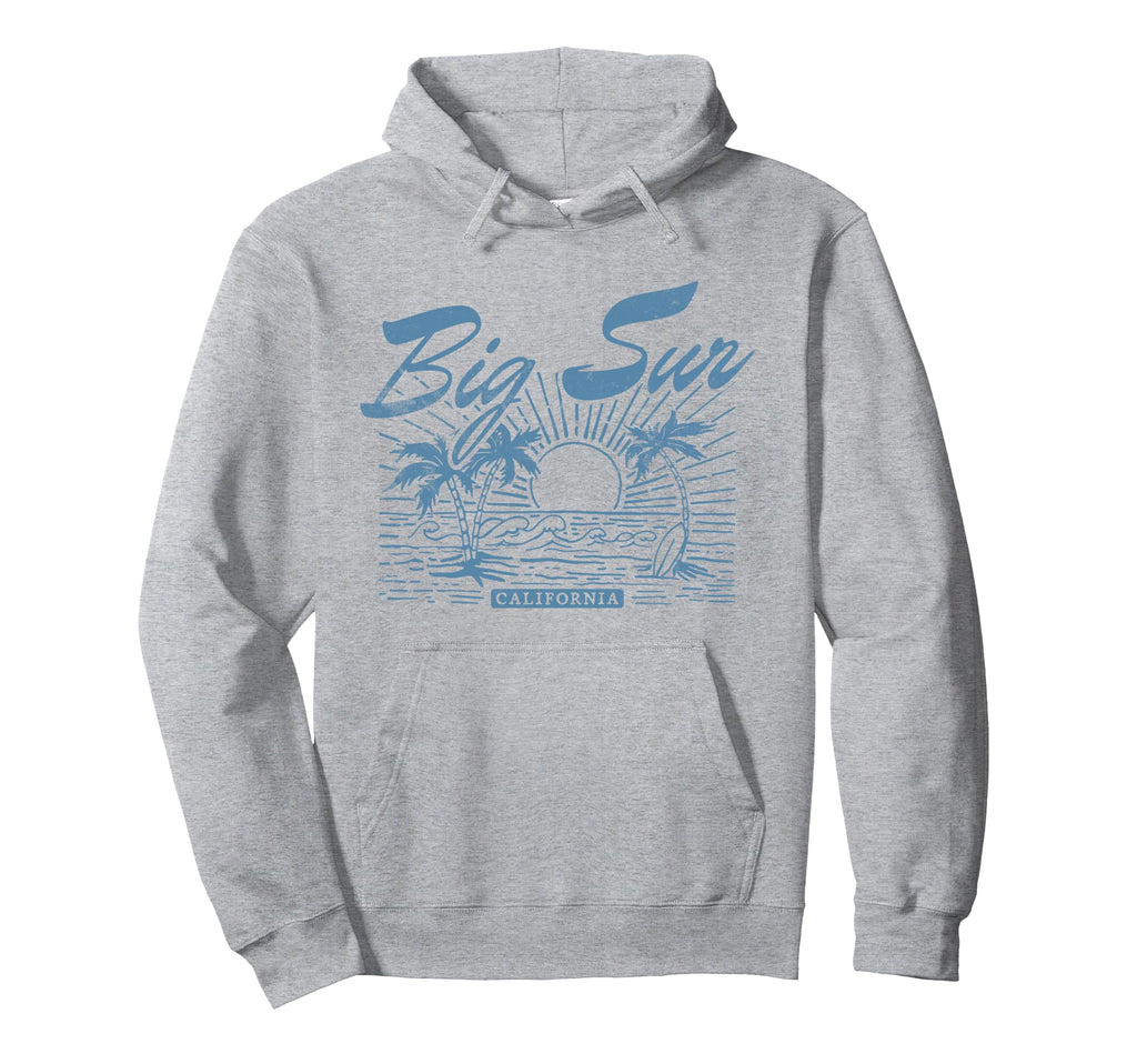 Big Sur California Distressed Beach Hoodie - Unique Graphic for Adults - T-Shirt, Sweatshirt, Hoodie