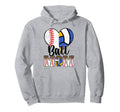 Ball Mom Heart Volleyball Baseball Mom Hoodie - Fun Novelty Design Unisex - T-Shirt, Sweatshirt, Hoodie