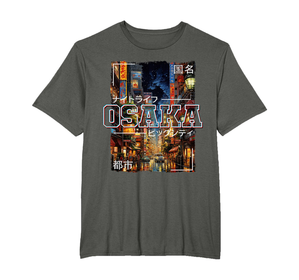 Osaka City Japan Aesthetics Streets T-Shirt - Graphic Print for Adults - T-Shirt, Sweatshirt, Hoodie