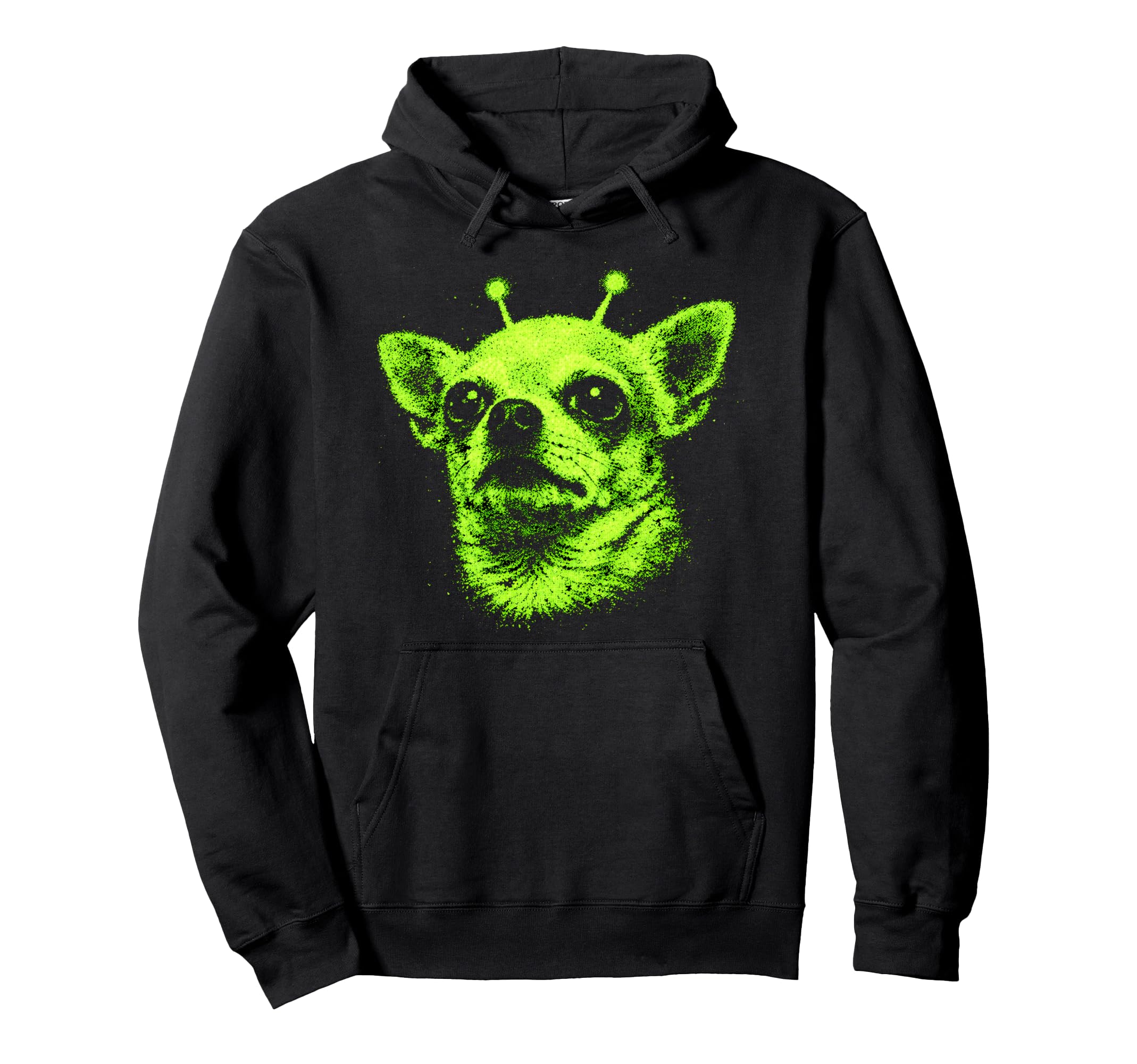 Cyber Y2K Alien Dog Chihuahua Aesthetic Hoodie - Unique Graphic for Adults - T-Shirt, Sweatshirt, Hoodie