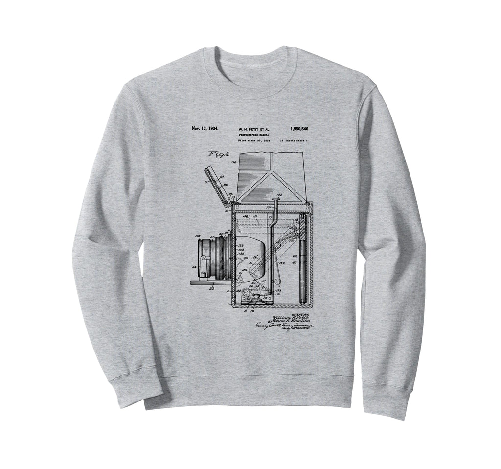 Camera Photographic Patent 1934 Sweatshirt - Graphic Print Men Women - T-Shirt, Sweatshirt, Hoodie
