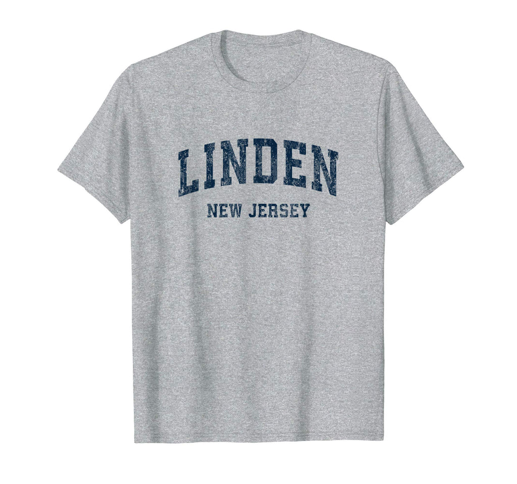 Linden New Jersey Nj Varsity Sports Navy T-Shirt - Trendy Graphic Unisex - T-Shirt, Sweatshirt, Hoodie