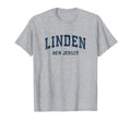 Linden New Jersey Nj Varsity Sports Navy T-Shirt - Trendy Graphic Unisex - T-Shirt, Sweatshirt, Hoodie