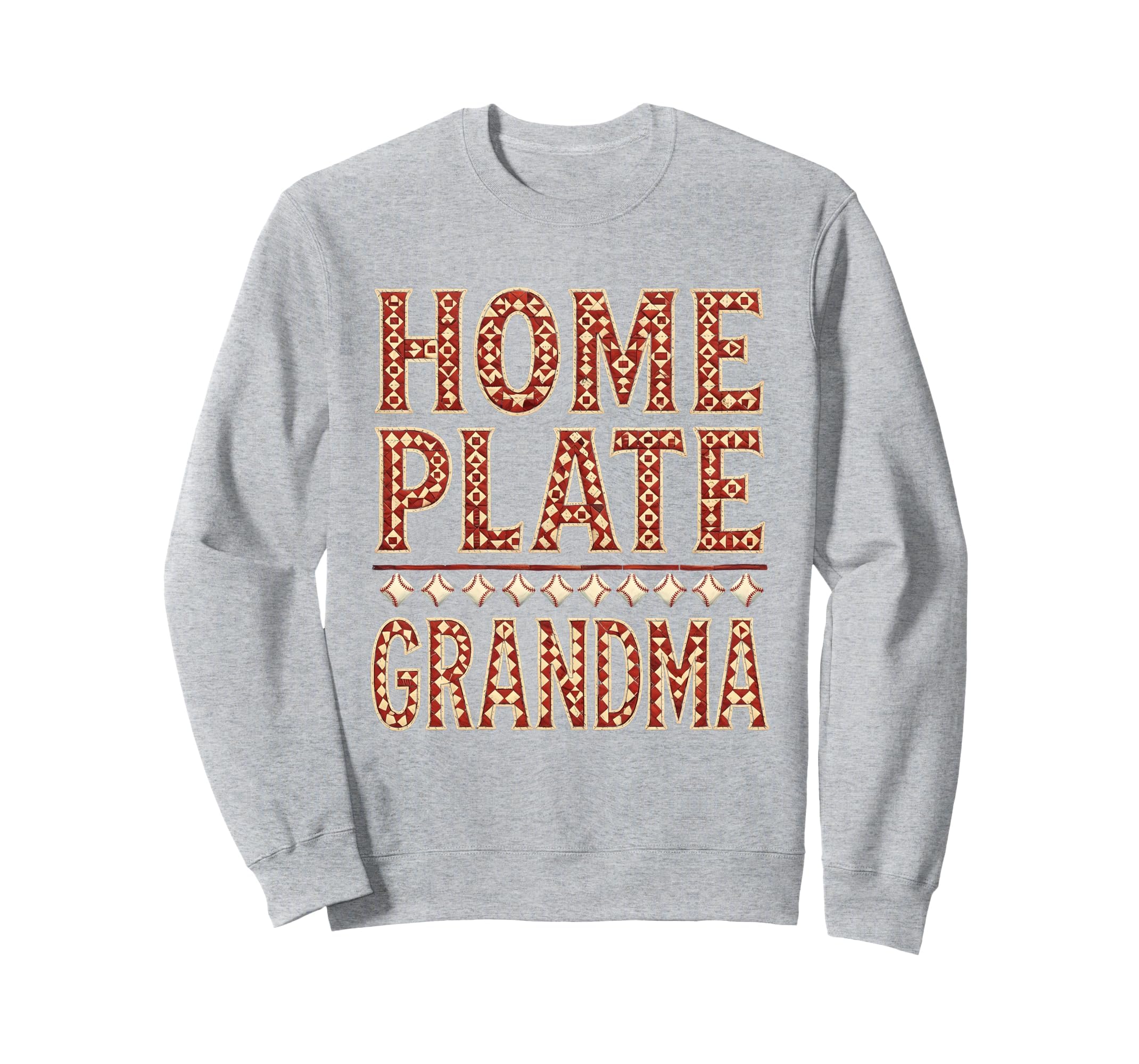 Home Plate Grandma Baseball Fan Sweatshirt - Novelty Apparel Unisex - T-Shirt, Sweatshirt, Hoodie