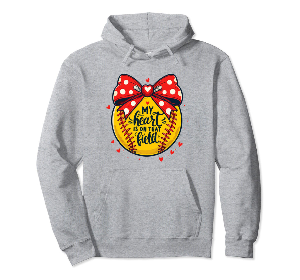 My Heart Is That Field Baseball Softball Hoodie - Unique Graphic Unisex - T-Shirt, Sweatshirt, Hoodie
