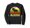 Alaska Wilderness Moose Sun Distressed Sweatshirt - Streetwear Style Unisex - T-Shirt, Sweatshirt, Hoodie