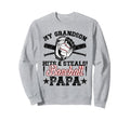 Baseball Papa Funny Papa Sweatshirt - Fun Novelty Design Men Women - T-Shirt, Sweatshirt, Hoodie