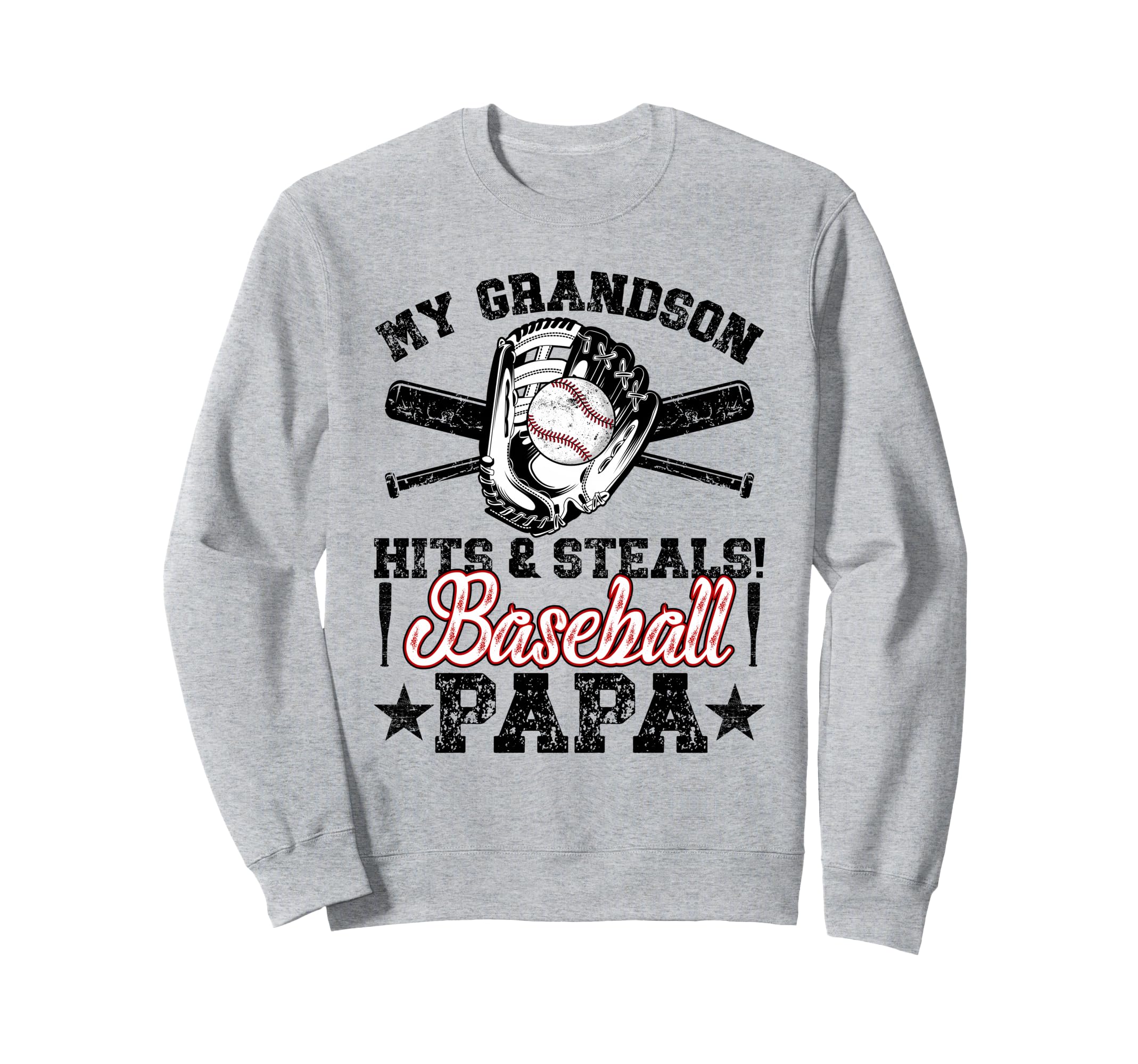 Baseball Papa Funny Papa Sweatshirt - Fun Novelty Design Men Women - T-Shirt, Sweatshirt, Hoodie