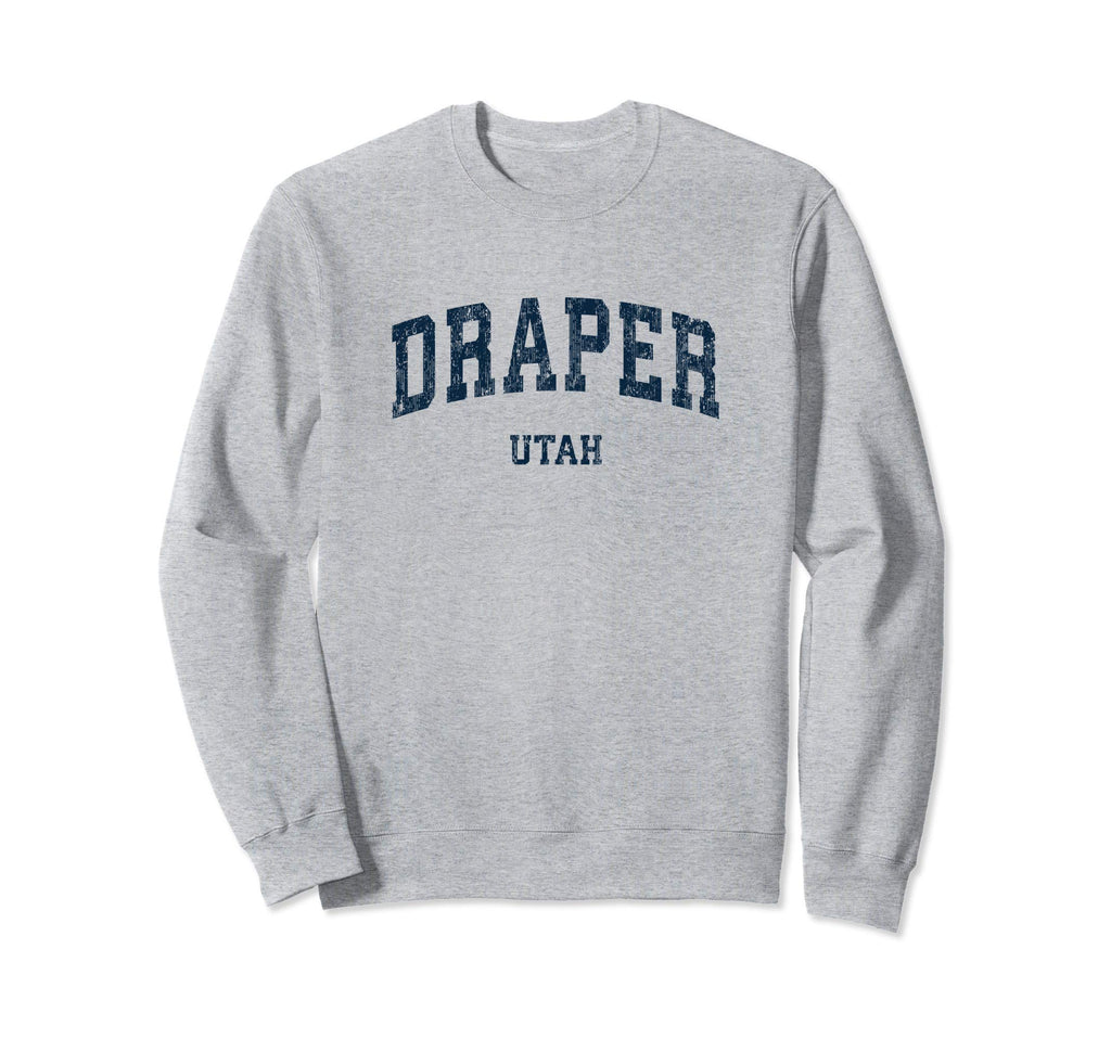 Draper Utah Ut Varsity Sports Navy Sweatshirt - Custom Art Print Unisex - T-Shirt, Sweatshirt, Hoodie