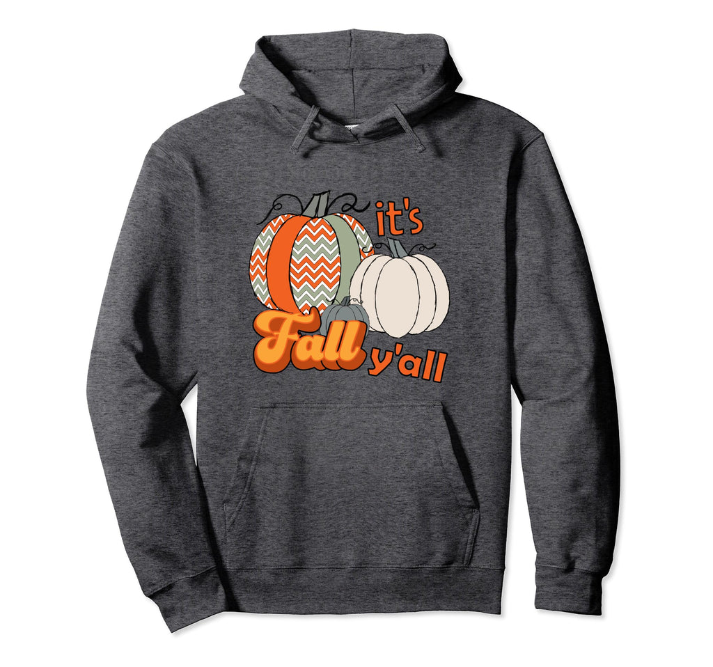 Its Fall Yall Pumpkins Zigzag Chevron Hoodie - Novelty Apparel Unisex - T-Shirt, Sweatshirt, Hoodie