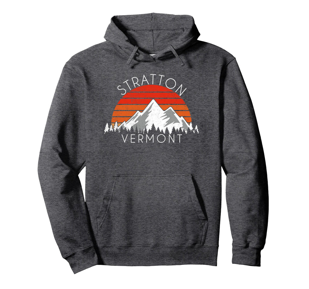 Stratton Vermont Distressed Hoodie - Unique Graphic Unisex - T-Shirt, Sweatshirt, Hoodie