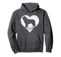 Distressed Newfoundland Heart Dog Owner Hoodie - Graphic Print for Adults - T-Shirt, Sweatshirt, Hoodie