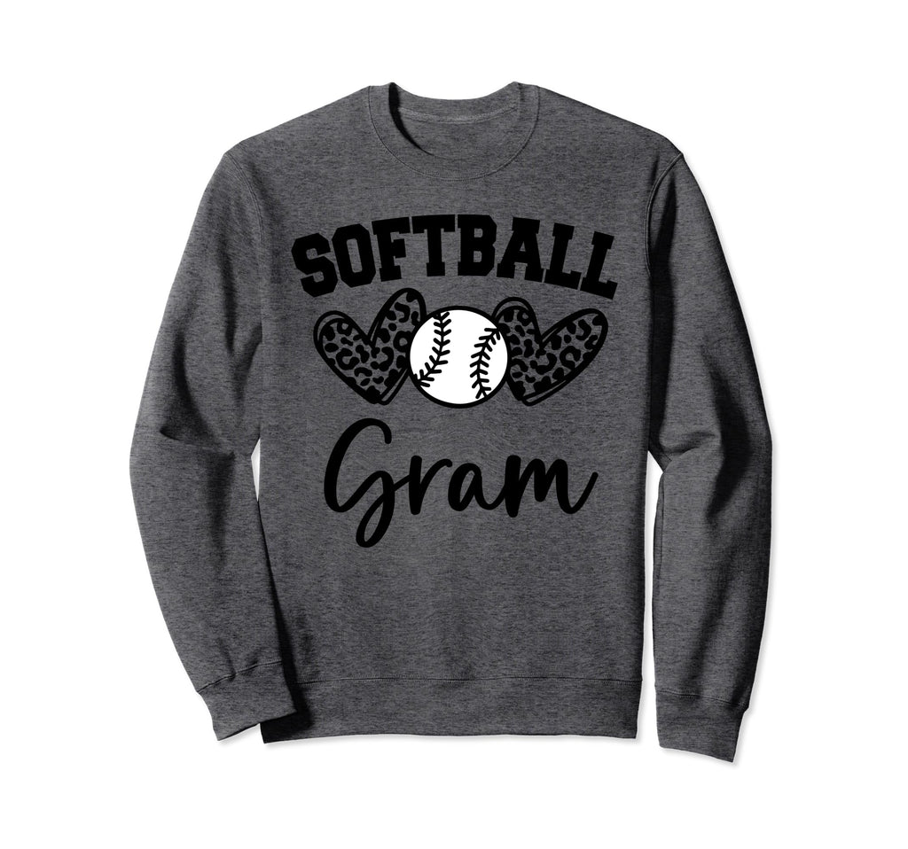 Personalized Baseball Heart Gram Sweatshirt - Graphic Print Men Women - T-Shirt, Sweatshirt, Hoodie